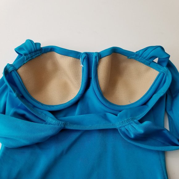 1980s Expression aqua French cut swimsuit - Picture 8 of 8